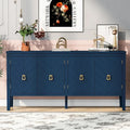 Credenza a quattro ante con motivi geometrici lineari