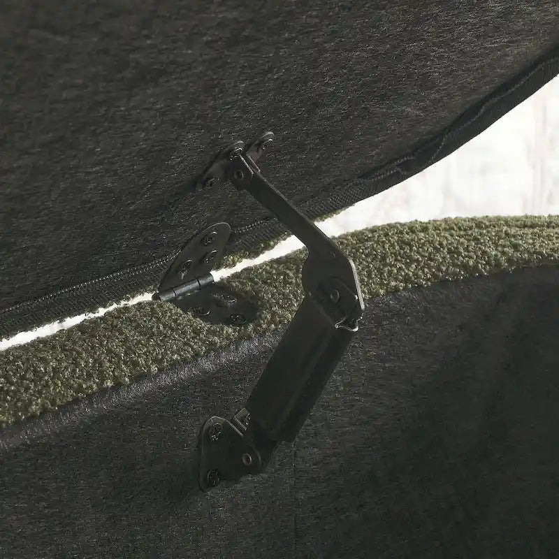 Panca contenitore imbottita in tessuto bouclé sherpa