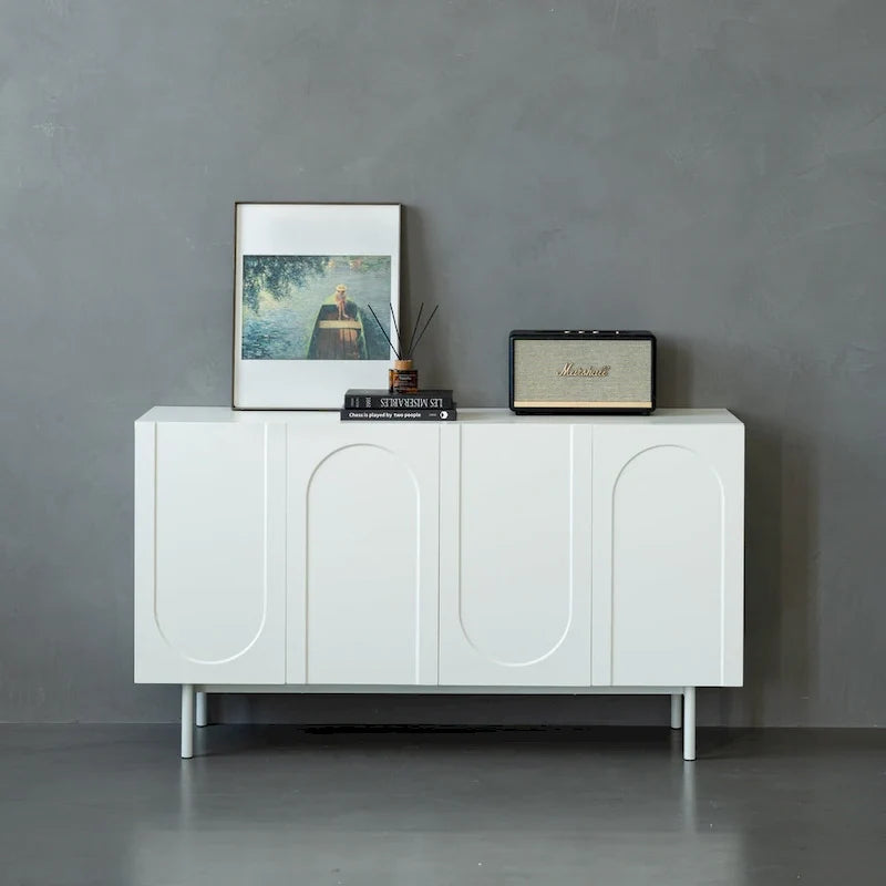 4 Door Cabinet, Modern Accent Cabinet, Sideboard Buffet Cabinet, Entryway Cabinet with Storage for Living Room, Dinning Room
