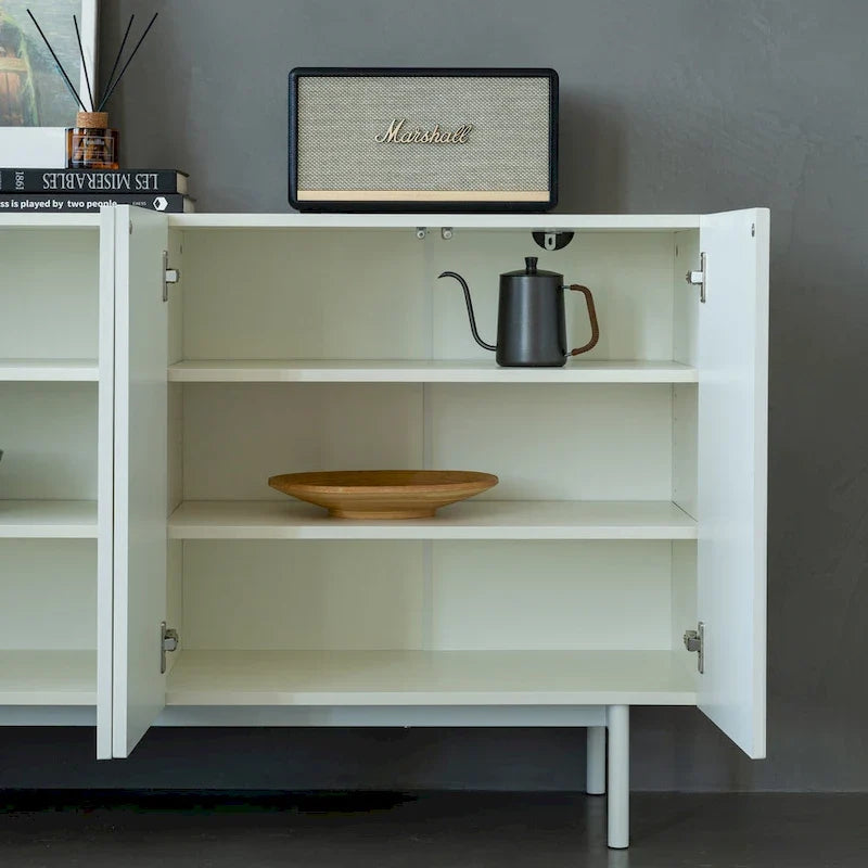 4 Door Cabinet, Modern Accent Cabinet, Sideboard Buffet Cabinet, Entryway Cabinet with Storage for Living Room, Dinning Room