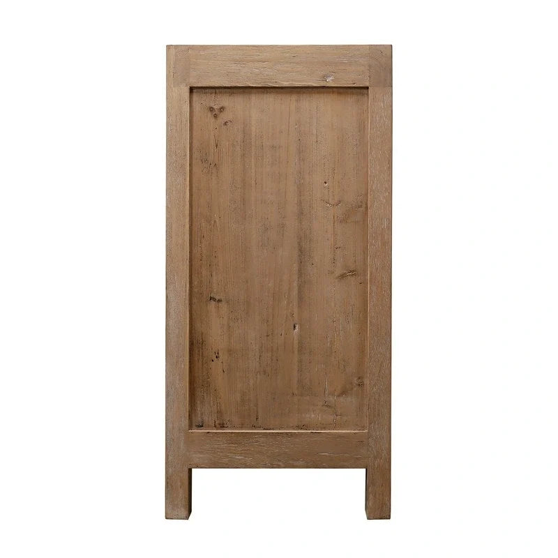Credenza a 4 ante, legno di pino dall'aspetto invecchiato