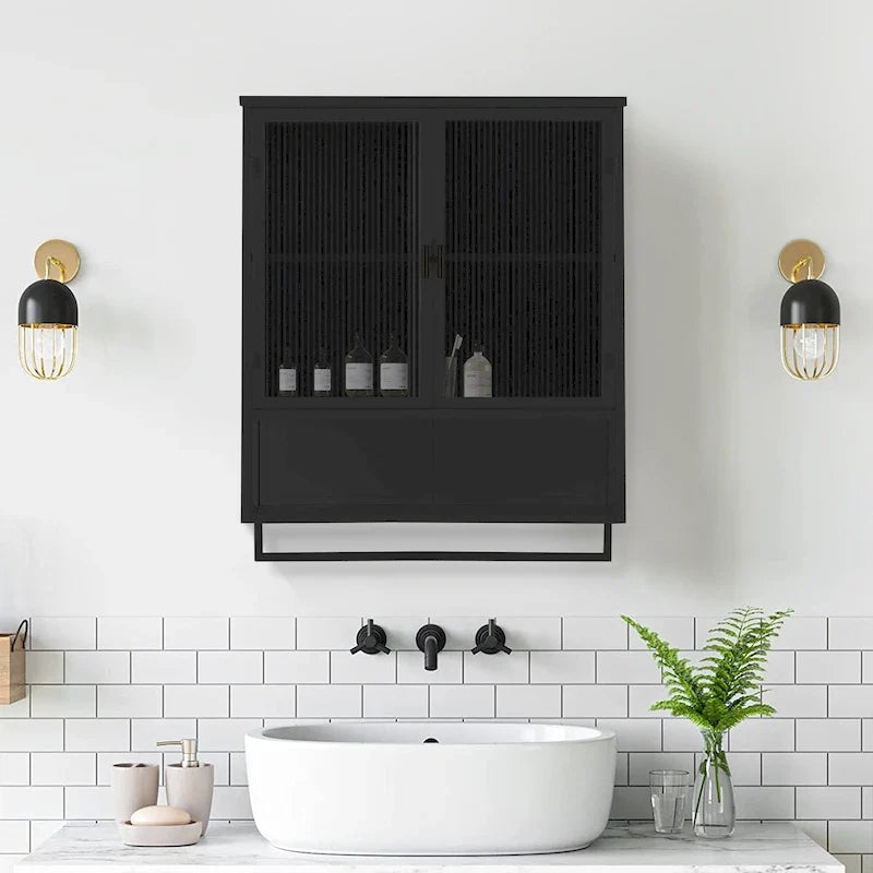 23.62Glass Doors Modern Two-door Wall Cabinet