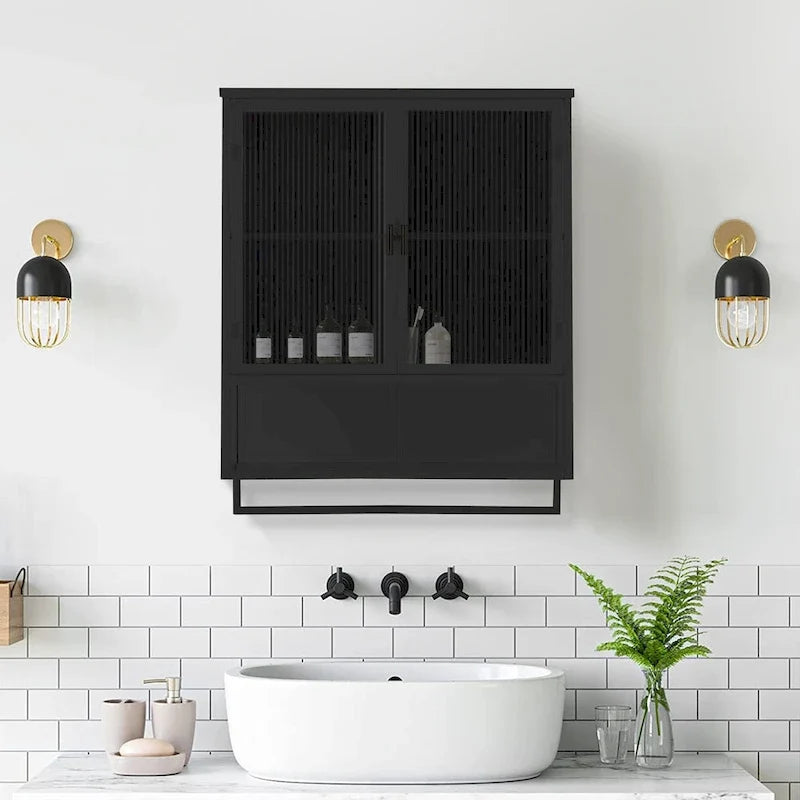 23.62Glass Doors Modern Two-door Wall Cabinet