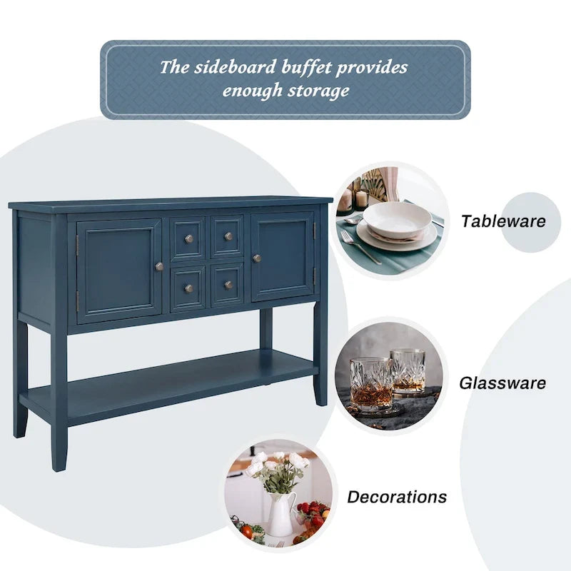 Credenza buffet della serie, tavolo consolle con ripiano inferiore