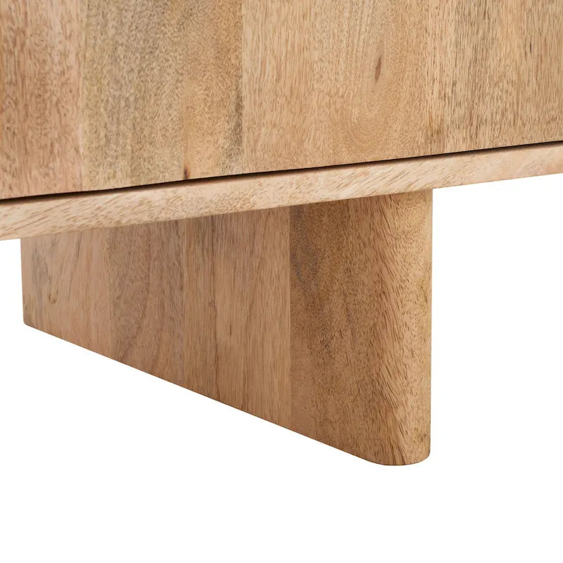 Komoda-bufet z naturalnego drewna, kredens z 3 szufladami do jadalni