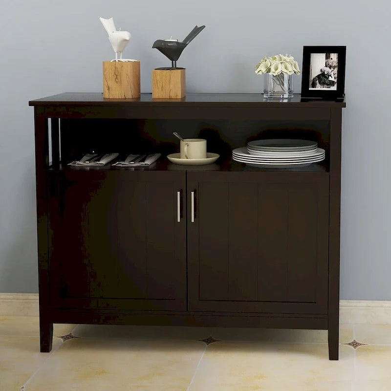 Kitchen Storage Sideboard And Buffet Server Cabinet Brown