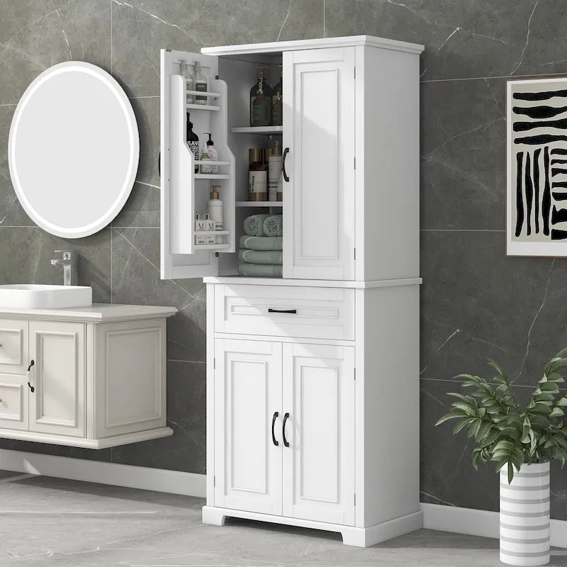 Bathroom Storage Cabinet with Drawer and Adjustable Shelf