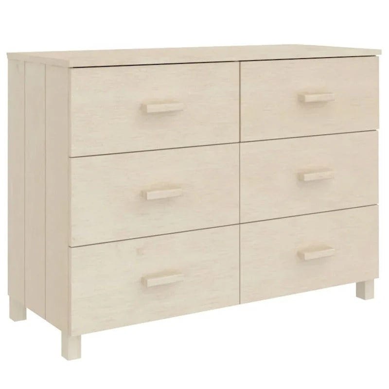 Credenza buffet e mobile consolle con contenitore in legno massello di pino