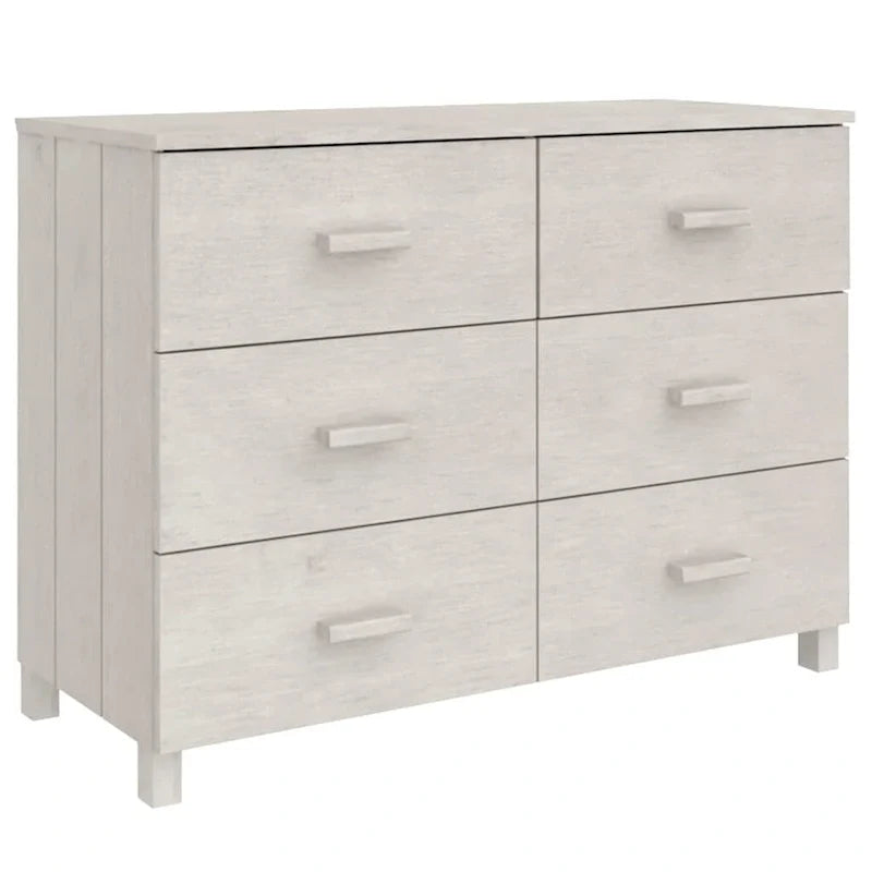 Credenza buffet e mobile consolle con contenitore in legno massello di pino