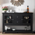 Credenza buffet e tavolo consolle con ripiani regolabili e cassetti