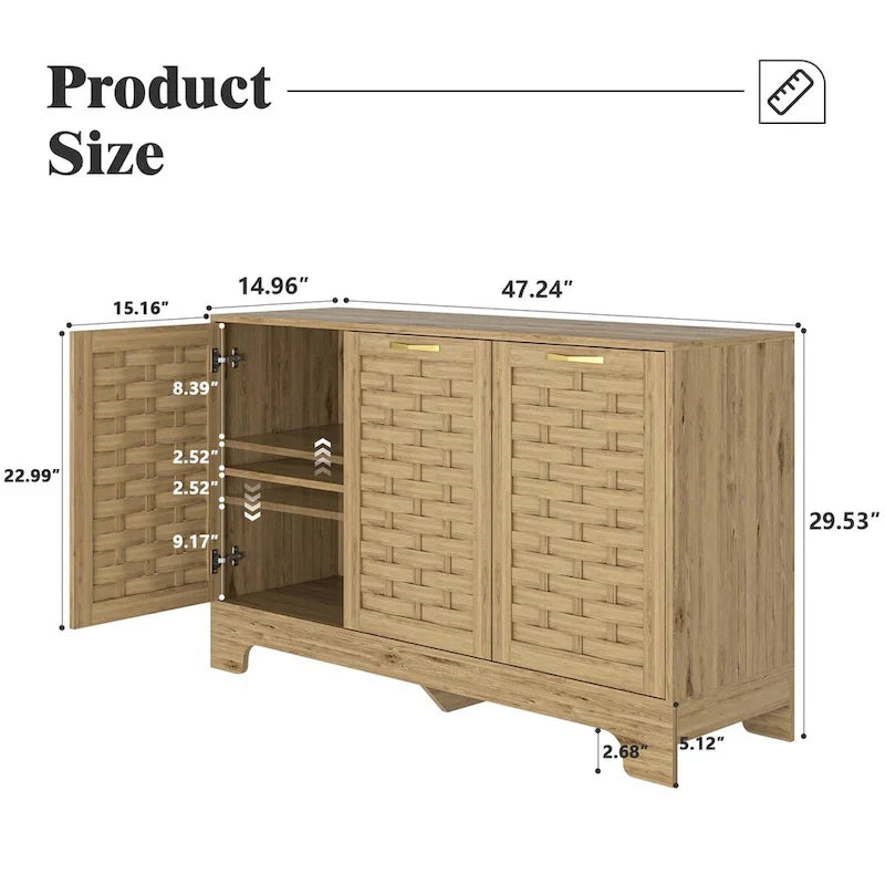 Mobile in legno con ripiano regolabile