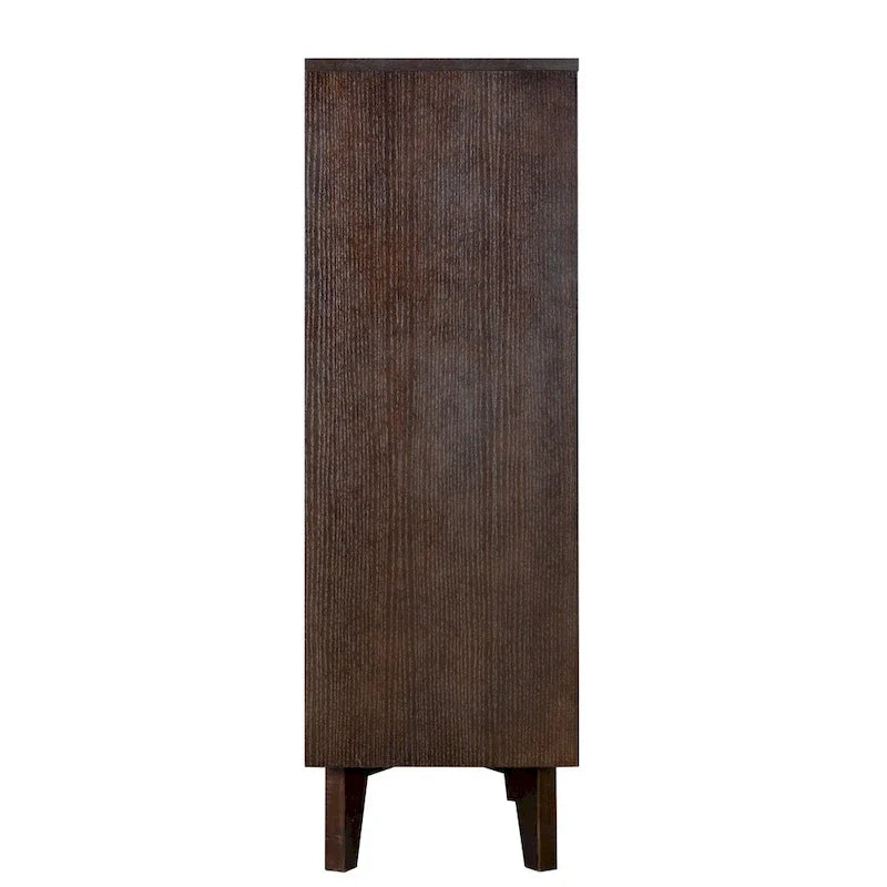 Cassettiera a 5 cassetti in legno stile metà secolo per la camera da letto