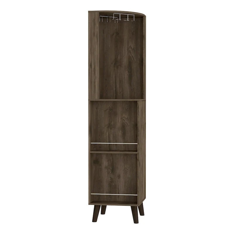 Corner Bar Cabinet for Kitchen, Dining Room,Living Room, Dark Brown