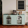 Wooden Cabinet with 4 Glass Doors Sideboard Buffet Server Cabinet