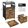 Office File Cabinet with Open Storage Shelf Mobile File Cart