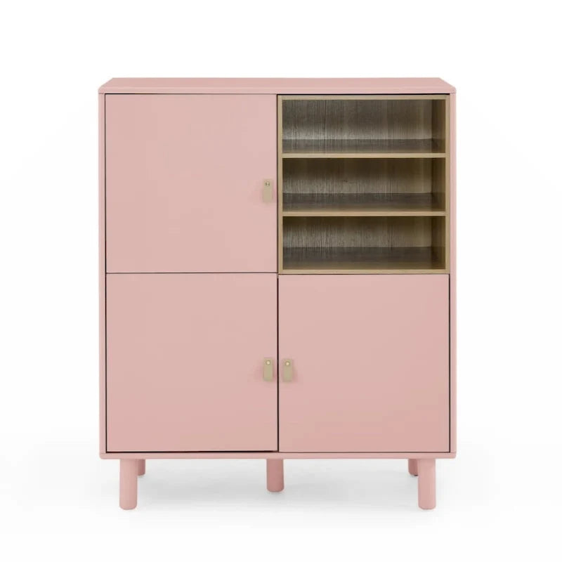 Mobile contenitore con anta, mobile contenitore multifunzionale, credenza moderna, mobile contenitore in legno