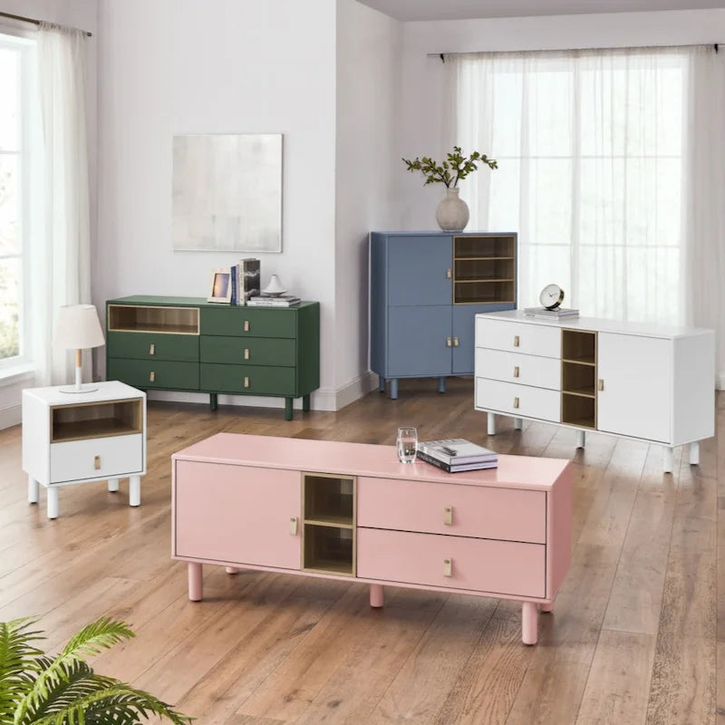 Mobile contenitore con anta, mobile contenitore multifunzionale, credenza moderna, mobile contenitore in legno