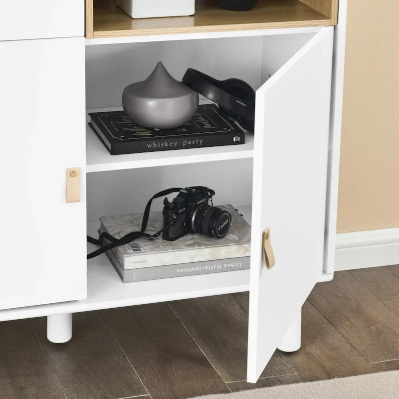 Mobile contenitore con anta, mobile contenitore multifunzionale, credenza moderna, mobile contenitore in legno