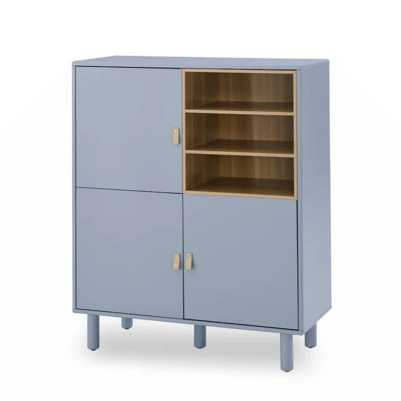 Mobile contenitore con anta, mobile contenitore multifunzionale, credenza moderna, mobile contenitore in legno