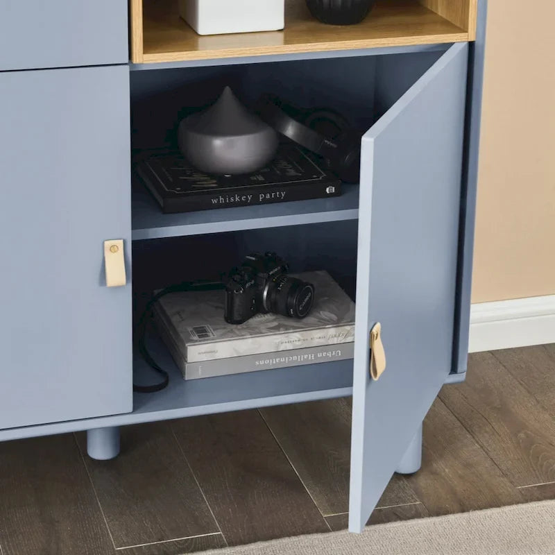 Mobile contenitore con anta, mobile contenitore multifunzionale, credenza moderna, mobile contenitore in legno