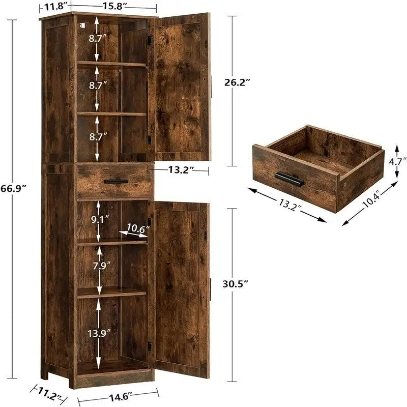 Bathroom Storage Cabinet with 2 Doors