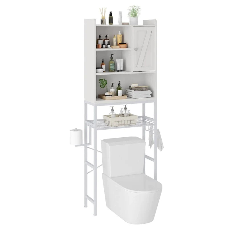 Over The Toilet Storage, 4-Tier Over-The-Toilet Space Saver Organizer Rack, Bathroom Organizer Over Toilet - N/A