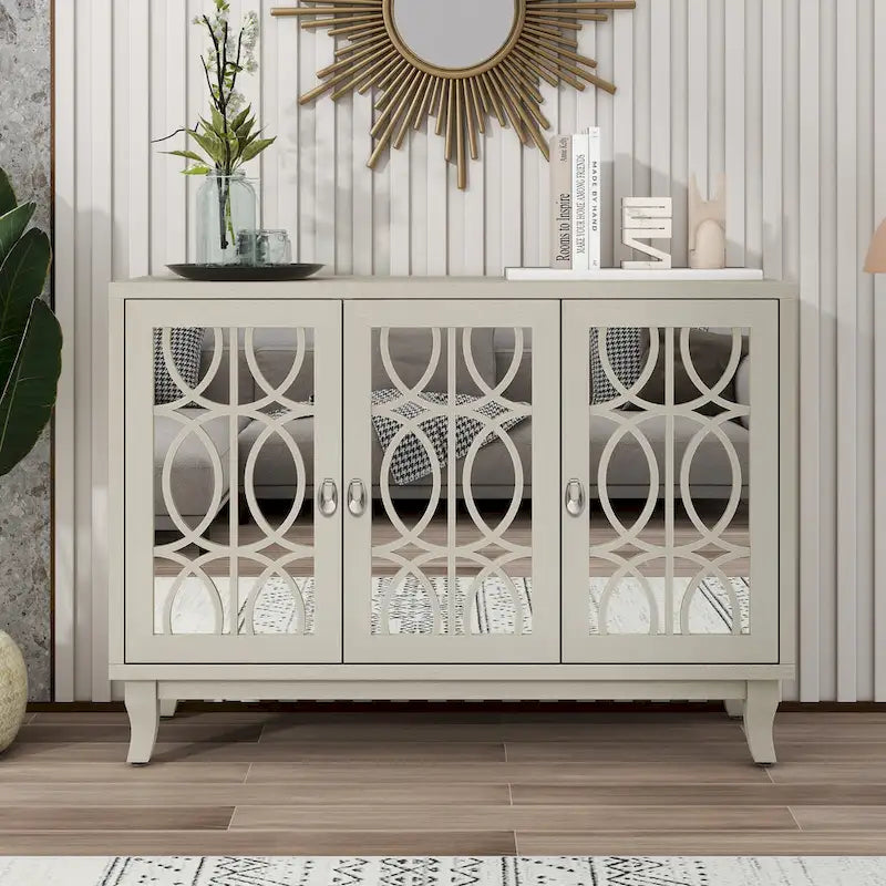 Credenza a 3 ante con ante in vetro